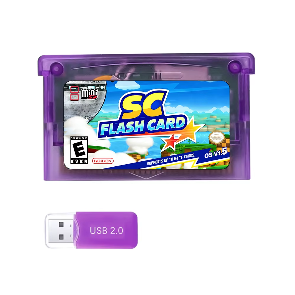 SuperCard SC-V1.5 Mini GBA Flash Card | 1000+ Games in 1 | Supports GBC/GB/NES