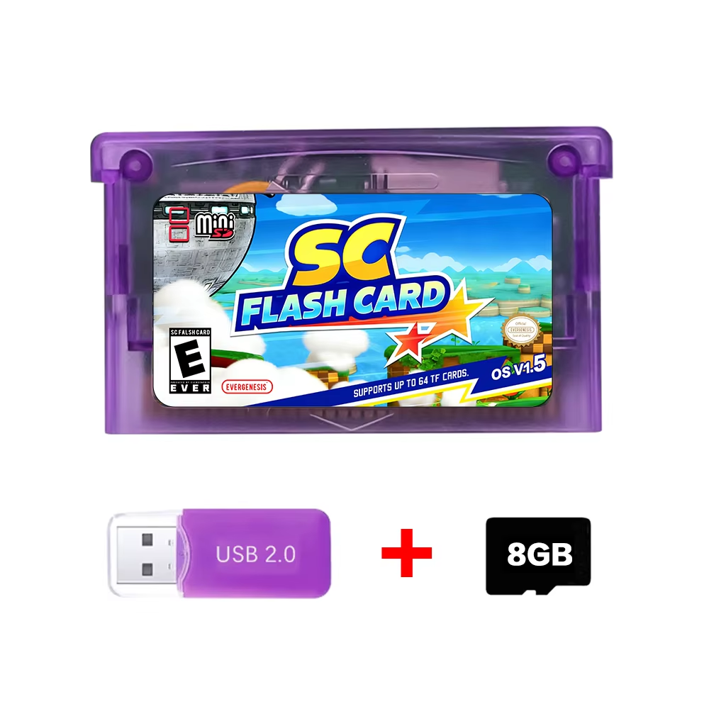 SuperCard SC-V1.5 Mini GBA Flash Card | 1000+ Games in 1 | Supports GBC/GB/NES