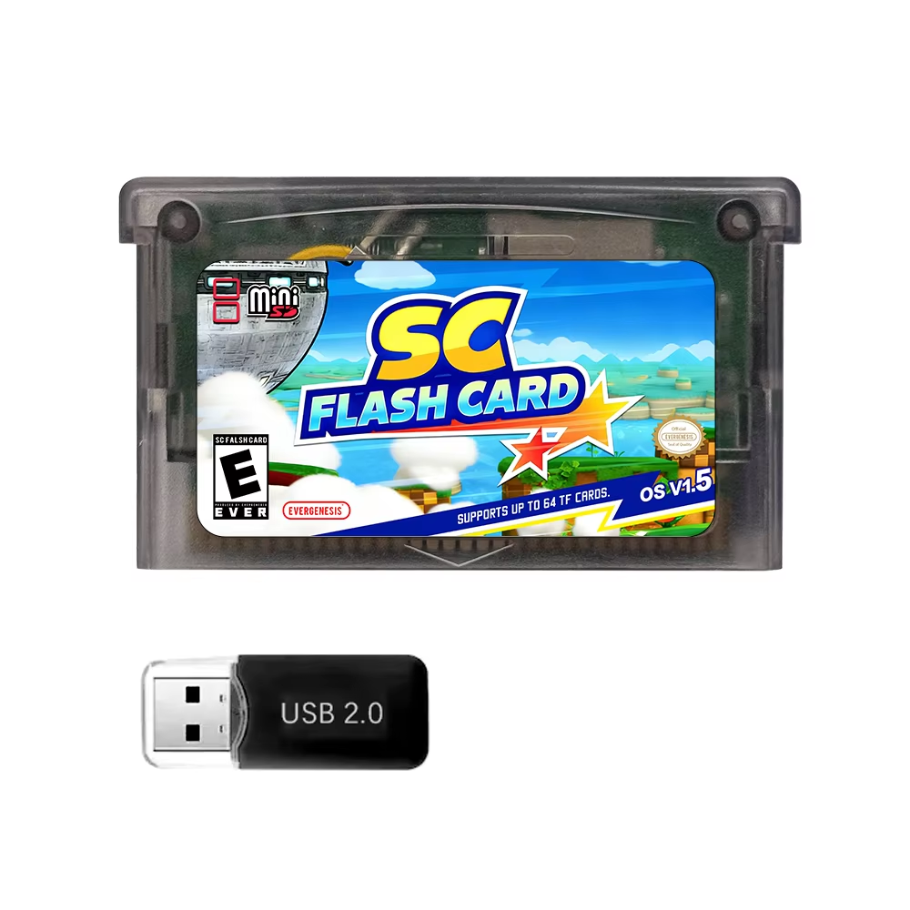 SuperCard SC-V1.5 Mini GBA Flash Card | 1000+ Games in 1 | Supports GBC/GB/NES