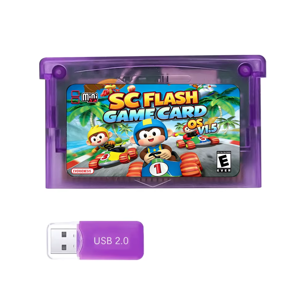 Updated SC-V1.5 GBA Cartridge | RTC Real-Time Clock & 128KB Save | No Conversion, Plug & Play