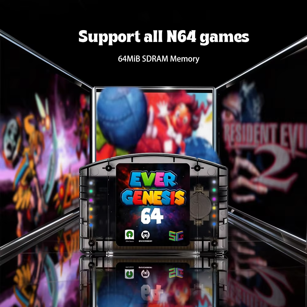SC64 N64 Flash Cart 5000 in 1 Game Cartridge for Nintendo 64 | Retro Game Console Support 64DD SNES GB