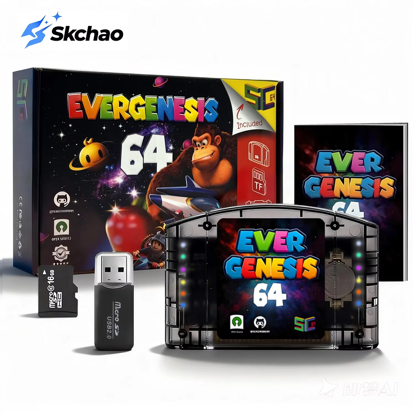 SummerCart64 SC64 5000+ Games in 1 Multi Cartridge for Nintendo 64 N64 | Open Source Flash Card with 64DD Compatibility