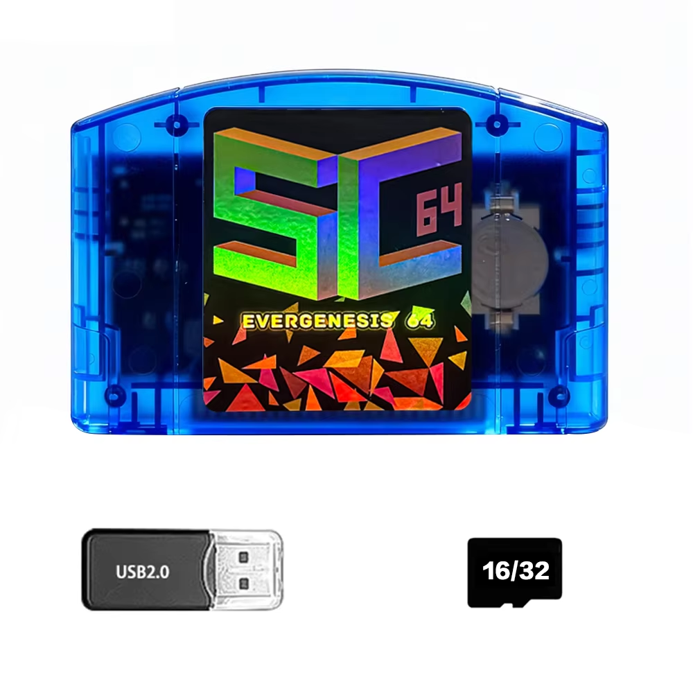 Open Source SC64 5000-in-1 Game Cartridge for Nintendo 64 N64 System | Compatible with 64DD SNES & GB Games